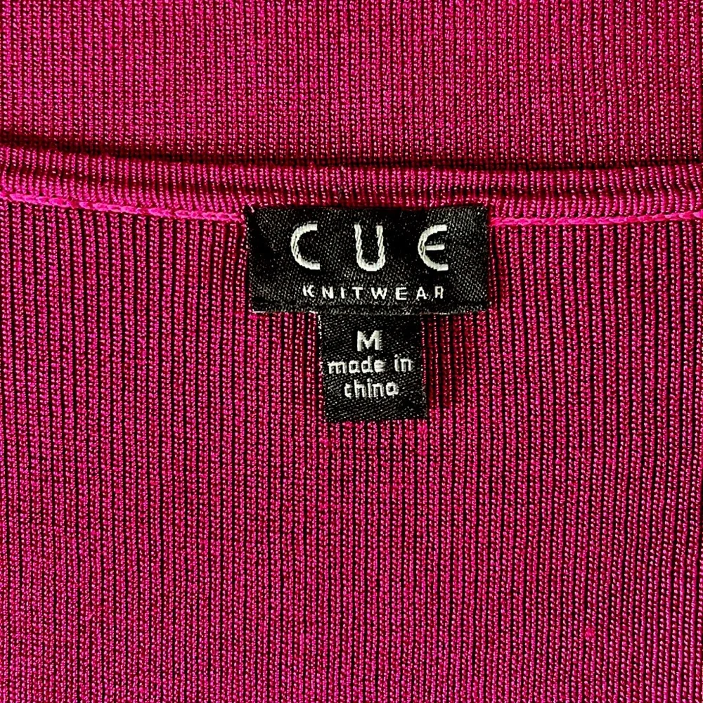 CUE Magenta Cardigan. Hand Embroidered and Beaded Multicolour Flowers - Picture 8 of 9